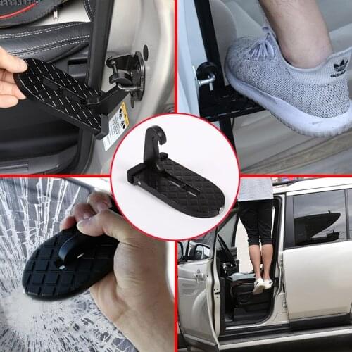 Aluminum alloyCar universal climbing car roof door lock folding pedals top auxiliary ladder multi-function hook pedal door pedal