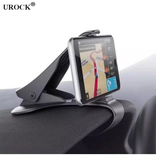 Universal hud Clip Fold Mobile Phone ABS Clamp Dashboard Car Phone Holder GPS Navigation Mount Cell Phone Holder Stand
