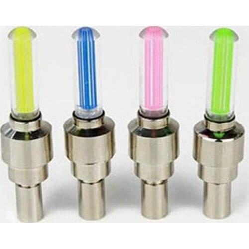 Bicycle air nozzle lamp valve core lamp mountain car monochromatic air nozzle lamp fluorescent rod valve lamp riding equipment