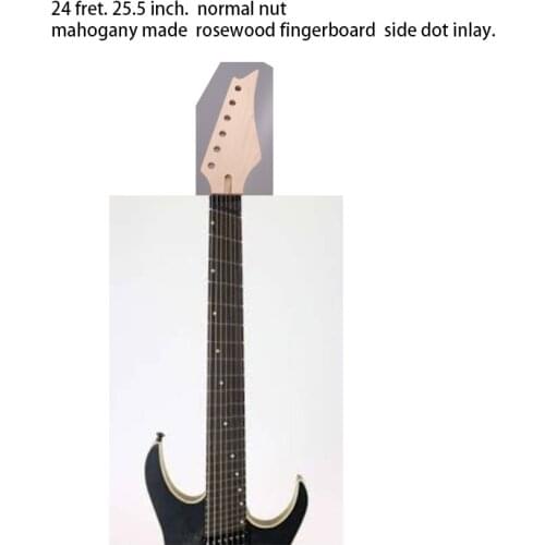 1pcs New Electric Guitar Neck Maple Wood 24 Fet 25.5'' Rose Wood Truss Rod #733