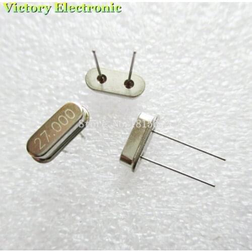 10PCS/Lot Crystal Oscillator Crystal Resonator 27MHz 27M 27.000MHz 27.000M 27.000 49S HC-49S DIP-2 Passive crystal Quartz