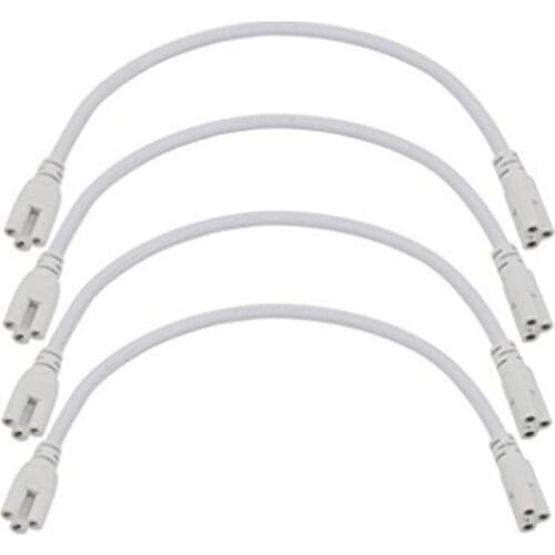 3Pin 1FT 2FT 3FT 5FT Cable For Integrated T8 T5 Led Tubes Lights Connector Led Extension Cord CE ROHS T5 T8 Power Cord Cable