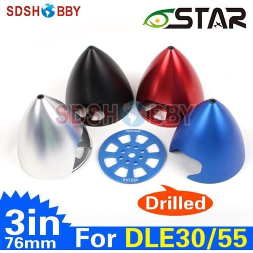 6STARHOBBY 3in/76mm Special Drilled CNC Anodized Aluminum Alloy Spinner for DLE30 DLE50 EME55 MLD70 DLA64 Engines