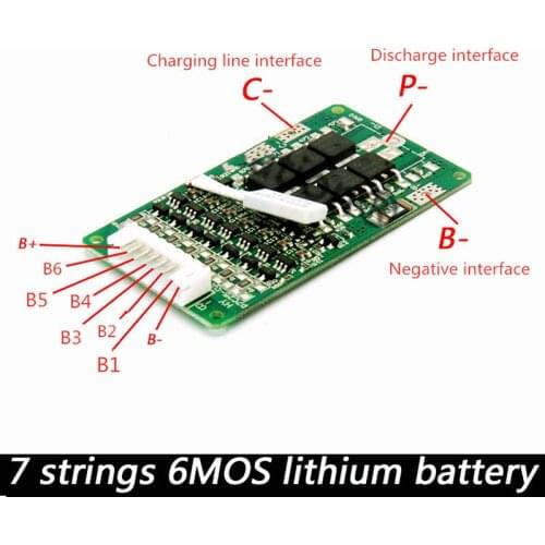 7s bms 7 S BMS 12v 24V 15A 29.4V Lithium Battery BMS E-Bike with Balance Function 24 V 8Ah 10Ah 12 Ah Li-Ion Battery Aleaivy