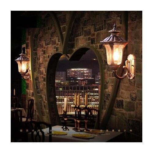 American Vintage LED Wall lamp Outdoor Wall Sconce Lighting Simple Waterproof Garden Wall Light Glass Porch Lights Lampara