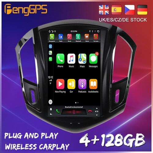 Tesla Android 9.0 Car Radio Player GPS Navigation For Chevrolet Cruze 2012 2013 2014 2015 Car Auto Stereo Head Unit DVD Player