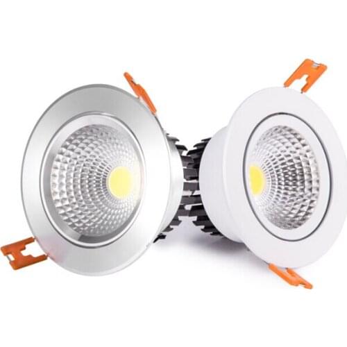 Free Shipping 9W/12W Warm Cold White Recessed COB LED Down Light LED Ceiling Light LED indoor lamp CE/ROHS AC85-265V