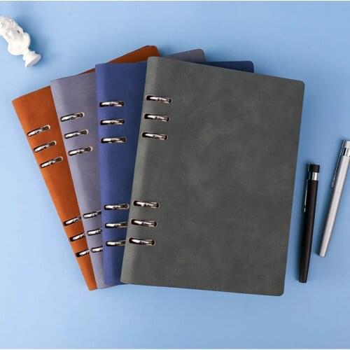 Notebook A5 B5 Leather Annual Notebook Planner Spiral Agenda Personal Diary Binder Organizer For Stationery