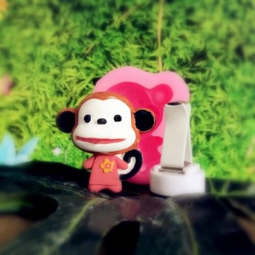 C1120 Little monkey silicone mold aroma plaster mold DIY handmade car outlet clamp