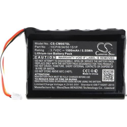 Cameron Sino 1500mAh battery for CUSTOM BATTERY PACK 1ICP/8/34/50 1S1P Custom Battery Packs