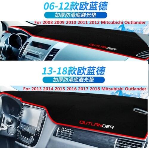 For 2008-2018 Mitsubishi Outlander LHD Car Dashboard Cover Shading Mat Sun Shade Pad Carpet Interior Supplies Accessories