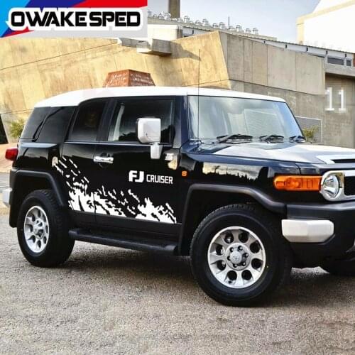 For-TOYOTA FJ CRUISER 2007-2019 Car Door Sticker Auto Both Side Body Decor Stickers Mud Off Road Graphics DIY Vinyl Decals