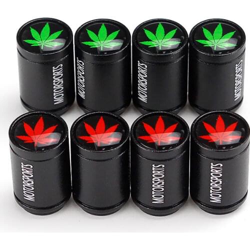 For MorrisGarages Lexus KIA Honda Buick BMW Chevrolet Infiniti Peugeot Leaf Logo General Matt Metal Car Tire Valve Caps Styling