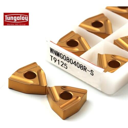 10pcs WNMG080404 R S T9125 WNMG080408 Original Tungaloy Carbide inserts CNC Lathe Tools External Turning Blade Tools for Steel