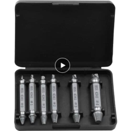 6pcs Damaged Screw Extractor Speed Out Drill Bits Tool Set Broken Bolt Remover Screws Extractor Demolition Drill Bit Tools