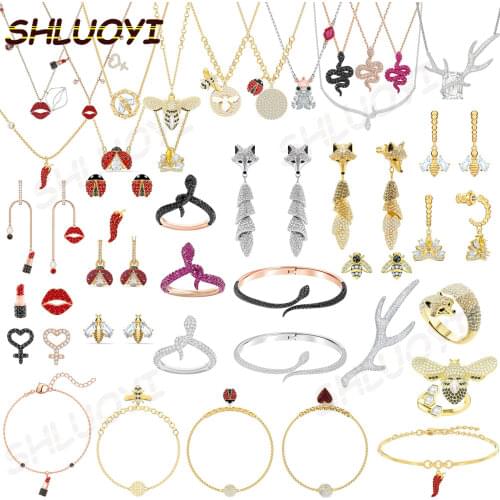 2020 fashion jewelry SWA exquisite new Snake design black and white pink Charm Bracelet