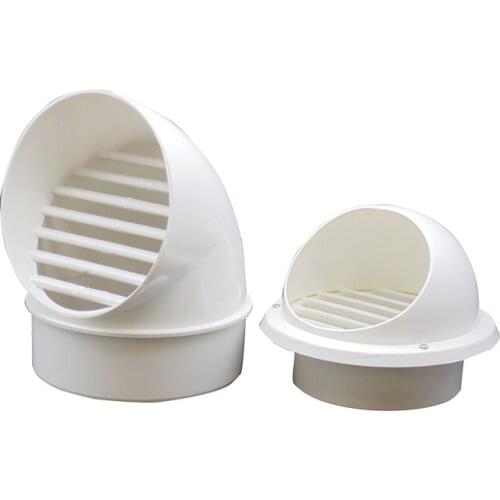 New PVC Ventilation Exhaust Grille round Wall Ceiling Air Vent Grille Ducting Cover Outlet Heating Cooling Waterproof Vent Cap