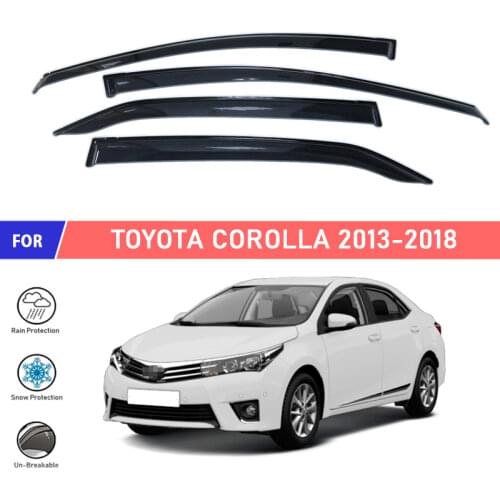 Window deflectors for Toyota Corolla 2013~2018 Sedan car window deflector wind guard vent sun rain visor cover car styling