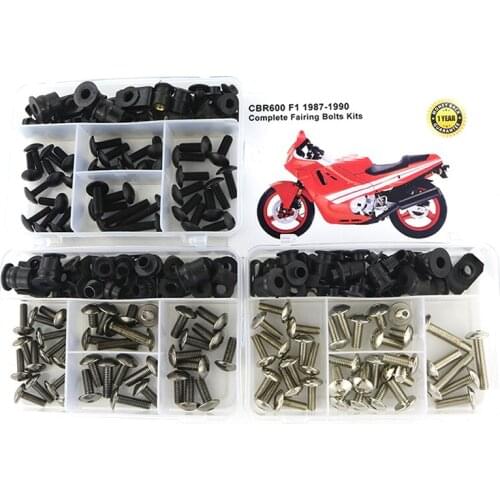 Fit For Honda CBR600 F1 1987 1988 1989 1990 Complete Fairing Bolts Kit Bodywork Screws Bolts Fairing Clips Side Covering Bolts