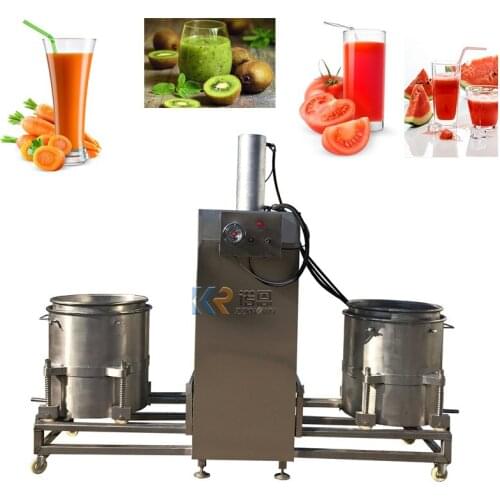 Double Barrel Commercial Hydraulic Carrot Cold Press Juicer Extractor Squeezer Machine Industrial Fruit Juice Making Equipment