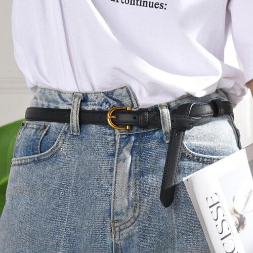 Women Genuine Leather Belt for Female Strap Casual All-match Ladies Adjustable Belts Designer High Quality Brand Jeans