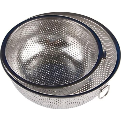 Stainless Steel Kitchen Hole Sifter Colander Dense Mesh Strainer Sieve Baskets