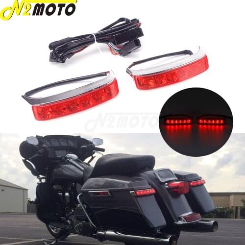 Motorcycle LED Saddlebag Taillight Rear Brake Stop Lamp For Harley Touring Electra Street Road Glide FLHT FLHX FLHXS FLTRX 14-up