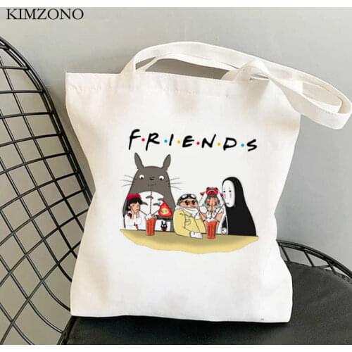 Studio Ghibli Totoro shopping bag handbag tote shopper recycle bag bolso grocery bag fabric ecobag foldable net sacolas