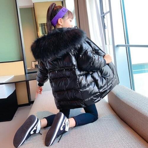 High Quality Solid Color Down Parkas Waterproof Windrproof Outwear For Mid Big Children Casual Fashion Kids Winter Jacket Coats