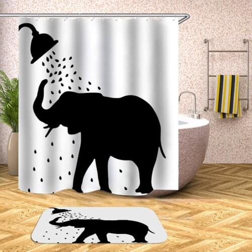 Women Shadow Shower Curtain Silhouette Print Waterproof Bath Curtains for Bathroom Bathtub Bathing Cover Large Wide 12pcs Hooks