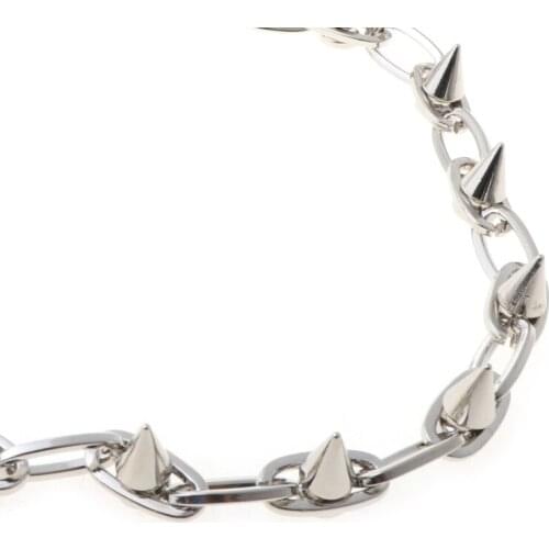 Punk Spike Jeans Pants Chain Secure Travel Wallet Chain Link Coil Leash Jewelry Dropshipping