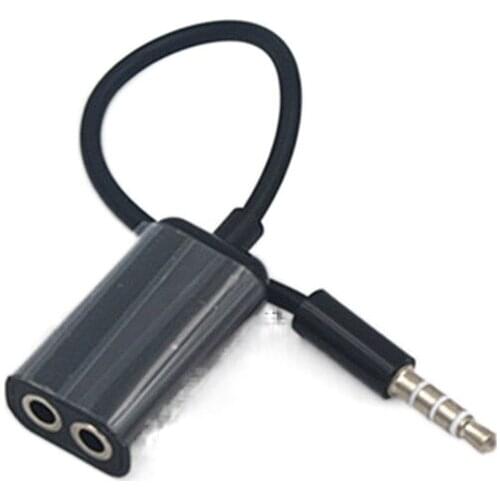 1pc 3.5mm Stereo Splitter Audio Male to Earphone Headset + Microphone Adapter White High Quality Dropshipping