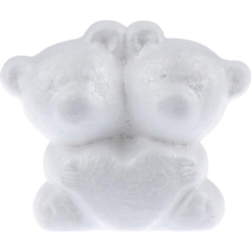 1PC White Modelling Polystyrene Styrofoam Foam bear Craft Balls For DIY Christmas Wedding Party Decoration Supplies Gifts