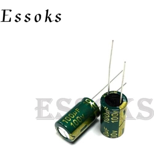 10pcs Electrolytic Capacitor 100V100UF 100V 100UF 10X17 10X20 mm High Frequency Low ESR Aluminum Capacitors