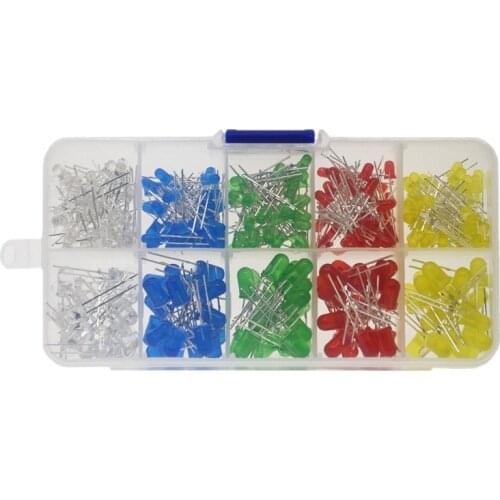 10x20=200pcs 3mm 5mm LED light, white, yellow, red, green, blue combination kit, DIY LED, 3V, 20mA