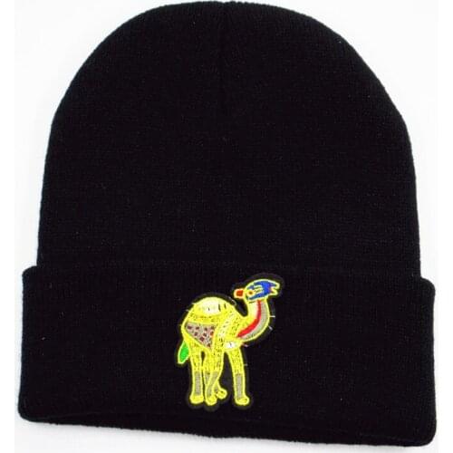 2019 camel embroidery Cotton Thicken knitted hat winter warm hat Skullies cap beanie hat for men and women 301