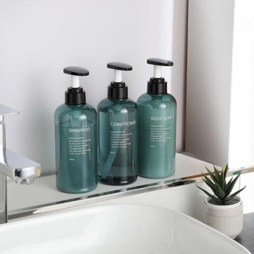 3pcs 300ml Empty Pump Bottle Dispenser Empty Refillable Body Soap Bottles for Shampoo and Conditioner Bathroom Kitchen