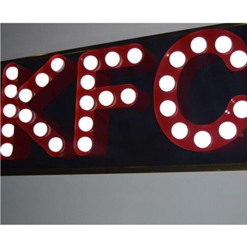 3D advertising channel letters stainless steel lamp bulb sign letters,Creative Vintage Arts Alphabet Wall light letters