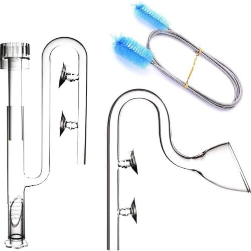 Aquarium Filter Pipes Clear Glass Lily Pipe Surface Skimmer Inflow And Outflow set For Aquatic Filter System Overseas Shipping