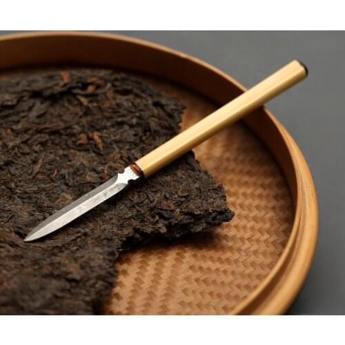 Bamboo Stainless Steel Tea Knife Cutter Chinese Vintage High Grade Handmade Tea Knife Prying Te Verde Chino Household Products
