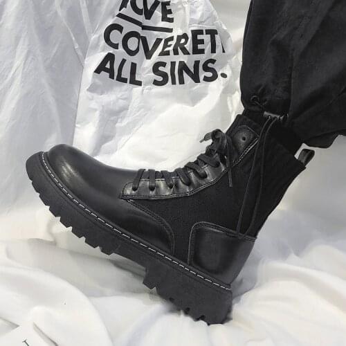 Black Military Ankle Boots Men Work Shoes Casual Snow Hunting Tactical Boots Waterproof Leather Lace Up Botas Militares Botbn7