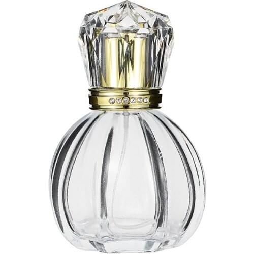 50ml Perfume Bottles Transparent Glass Sprayer Pump Empty Bottle Portable Clear Travel Refillable Bottle For Cosmetic Container