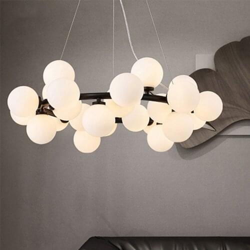 Nordic Quality Crystal Ball Living Room Chandelier Personality Bedroom Dining Room Chandelier Glass Ball Magic Bean Chandelier