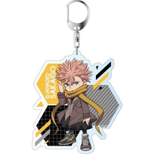 ID:INVADED Keychin Anime Cartoon Figure Pendant Keyring Cute Two Sided Acrylic Dangle Keyholder Jewelry Gift for Halloween Party