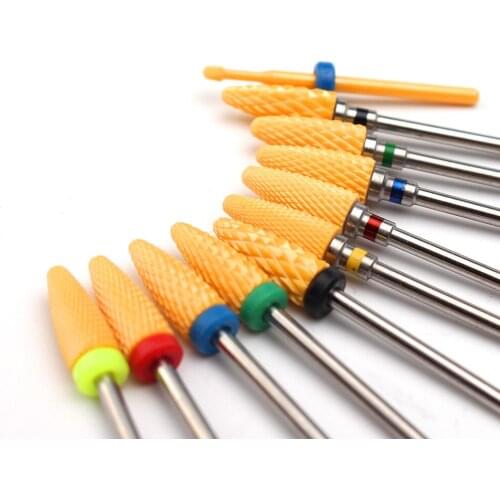 Ceramic Milling Cutter Nail Drill Bits Electric Burr Nail Files Manicure Pedicure Remove Cuticles Foot Care Nail Art Equipment