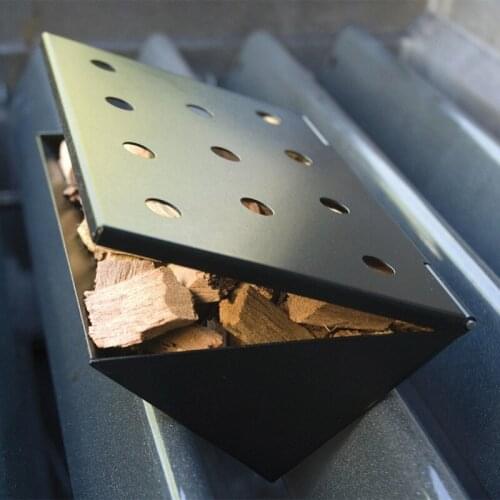 BBQ Smoker Box Wood Chips for Outdoor Charcoal Gas Barbecue Grill Meat Infused Smoke/Wine Flavor Grill Accessories