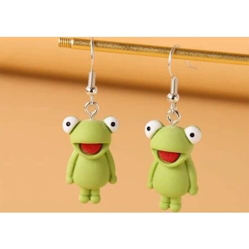 Trendy Frog Pendant Earrings for Women Cute Accessories Jewelry Simple Small Dangle Earrings Trending Products 2021 New