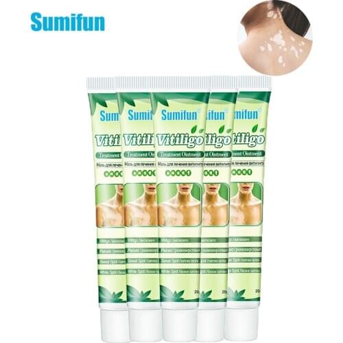 New Sumifun 5Pcs Vitiligo Treament Cream Antibacterial Psoriasis Localized Ointment Mycosis Leukoplakia Plaster White Spot Cream