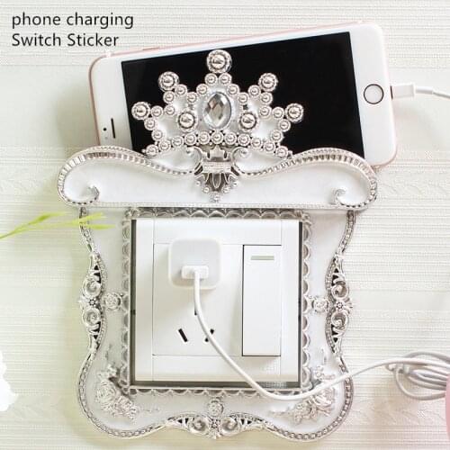 New mobile phone charging switch stickers European creative switch stickers switch protective cover wall decoration stickers