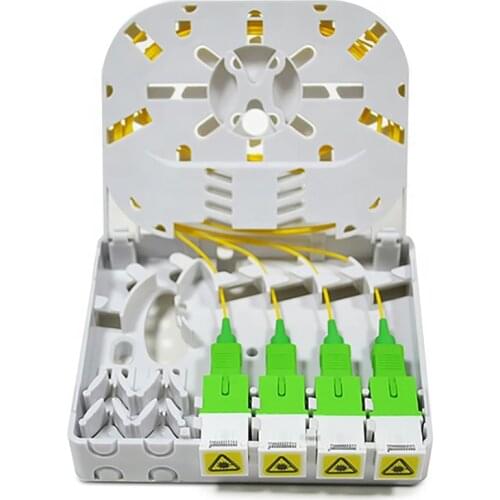 Manufacturing Price plastic fiber optic CTO OBD mini indoor subscriber box 4 core FTTH acess box 4 ports face plate terminal box